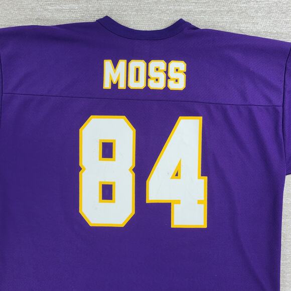 VTG Logo Athletic Randy Moss Jersey Mens XL Purple Minnesota Vikings NFL 90's - Picture 11 of 15
